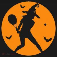 Tennis Halloween Witch Costume For Tennis Players Coaches Women's Hoodie thumb 2