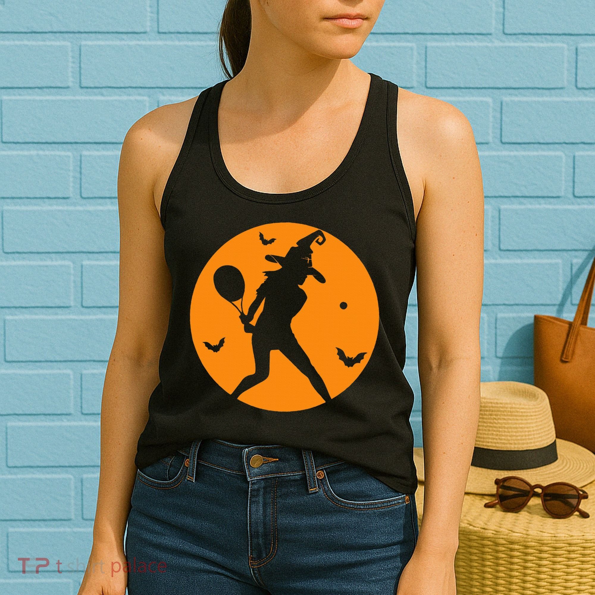 Tennis Halloween Witch Costume For Tennis Players Coaches Women's Tank Top