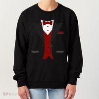 Tuxedo Halloween Wedding Groom Funny Red Costume Women's Sweatshirt thumb 0