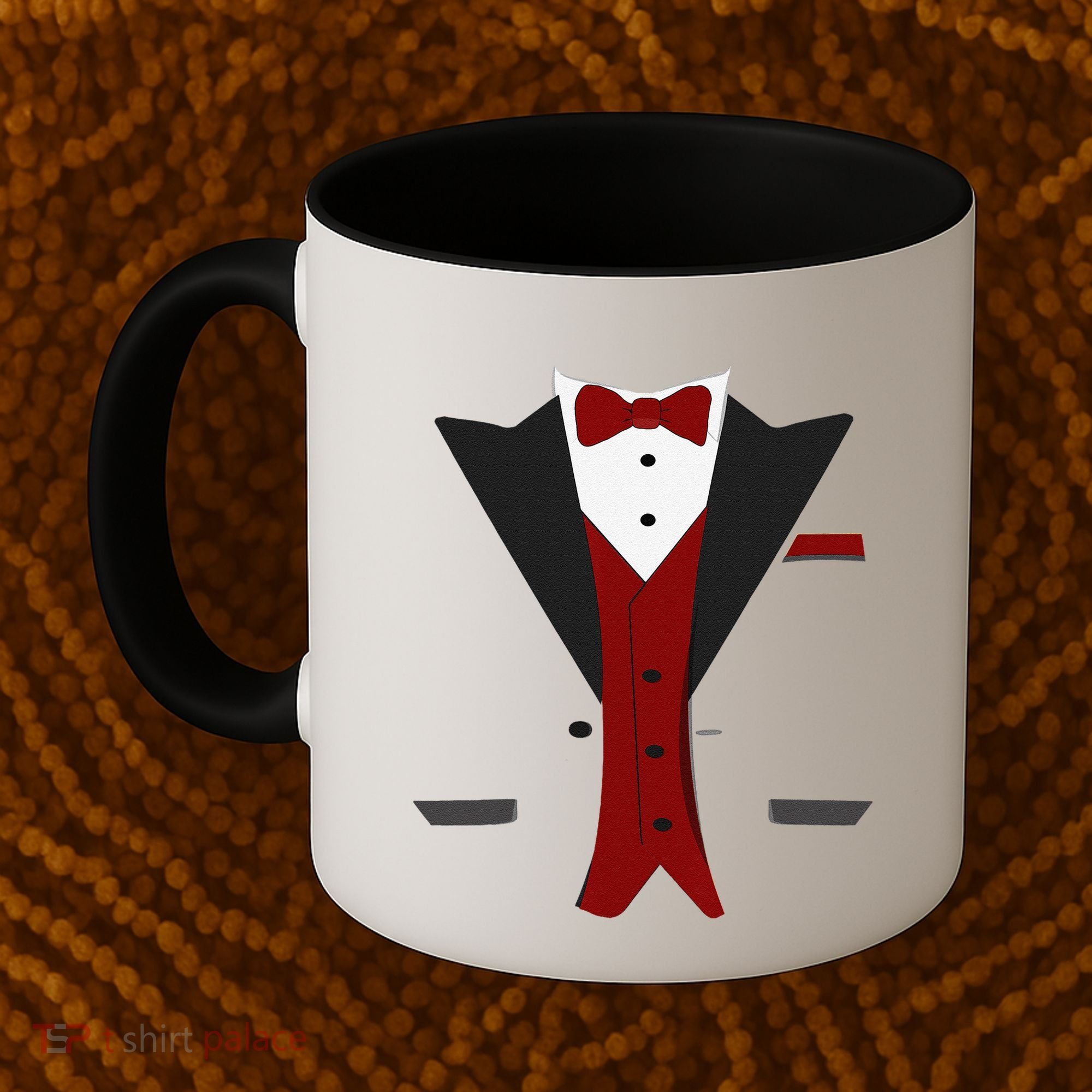 Tuxedo Halloween Wedding Groom Funny Red Costume Coffee Mug
