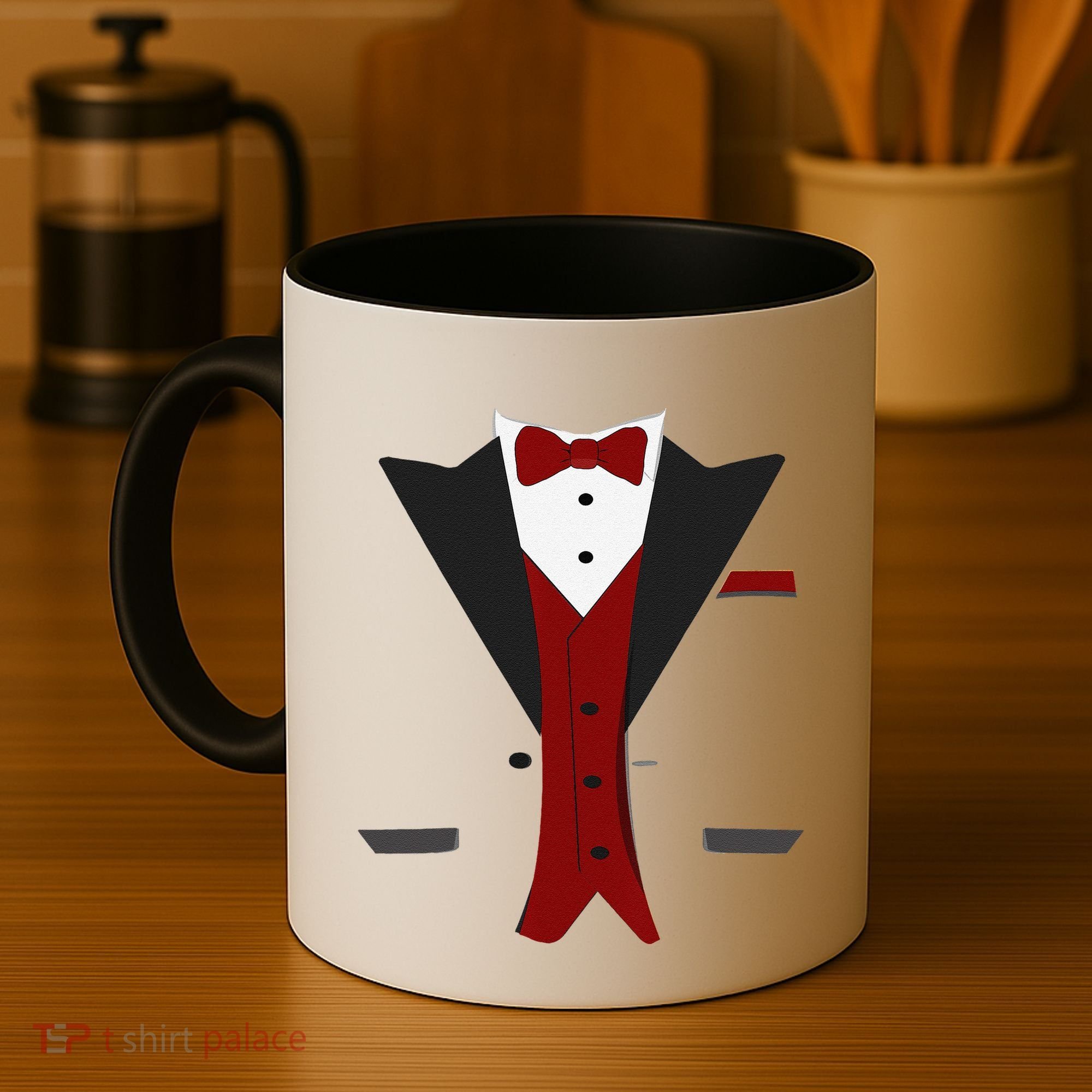 Tuxedo Halloween Wedding Groom Funny Red Costume Coffee Mug