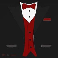 Tuxedo Halloween Wedding Groom Funny Red Costume Women's Hoodie thumb 2