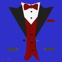 Tuxedo Halloween Wedding Groom Funny Red Costume Long Sleeve Shirt thumb 2