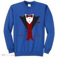 Tuxedo Halloween Wedding Groom Funny Red Costume Sweatshirt thumb 0