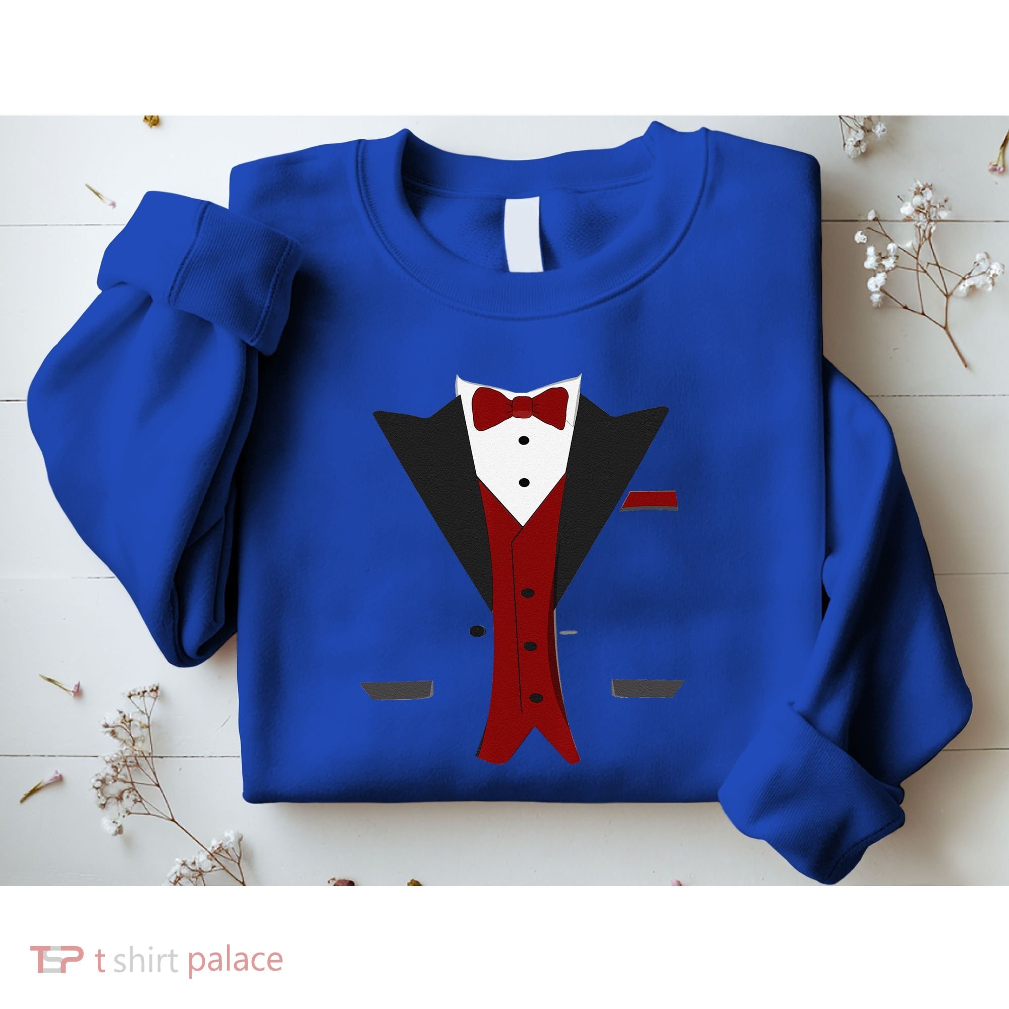 Tuxedo Halloween Wedding Groom Funny Red Costume Sweatshirt