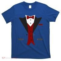 Tuxedo Halloween Wedding Groom Funny Red Costume T-Shirt thumb 0