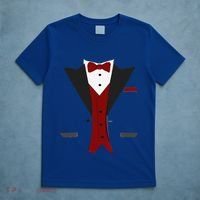 Tuxedo Halloween Wedding Groom Funny Red Costume T-Shirt thumb 5