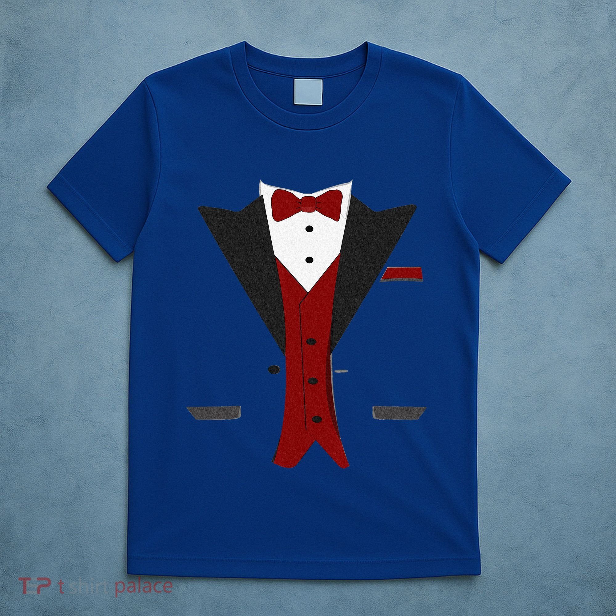 Tuxedo Halloween Wedding Groom Funny Red Costume T-Shirt