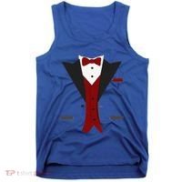 Tuxedo Halloween Wedding Groom Funny Red Costume Tank Top thumb 0