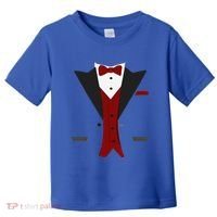 Tuxedo Halloween Wedding Groom Funny Red Costume Toddler T-Shirt thumb 0
