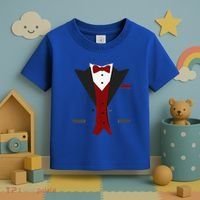 Tuxedo Halloween Wedding Groom Funny Red Costume Toddler T-Shirt thumb 3