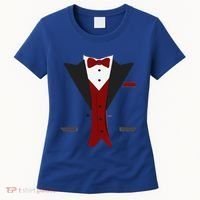 Tuxedo Halloween Wedding Groom Funny Red Costume Women's T-Shirt thumb 0