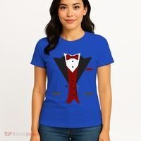 Tuxedo Halloween Wedding Groom Funny Red Costume Women's T-Shirt thumb 4