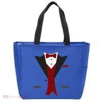 Tuxedo Halloween Wedding Groom Funny Red Costume Tote Bag thumb 0