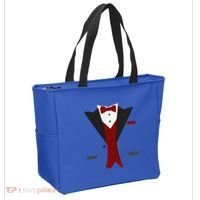 Tuxedo Halloween Wedding Groom Funny Red Costume Tote Bag thumb 2