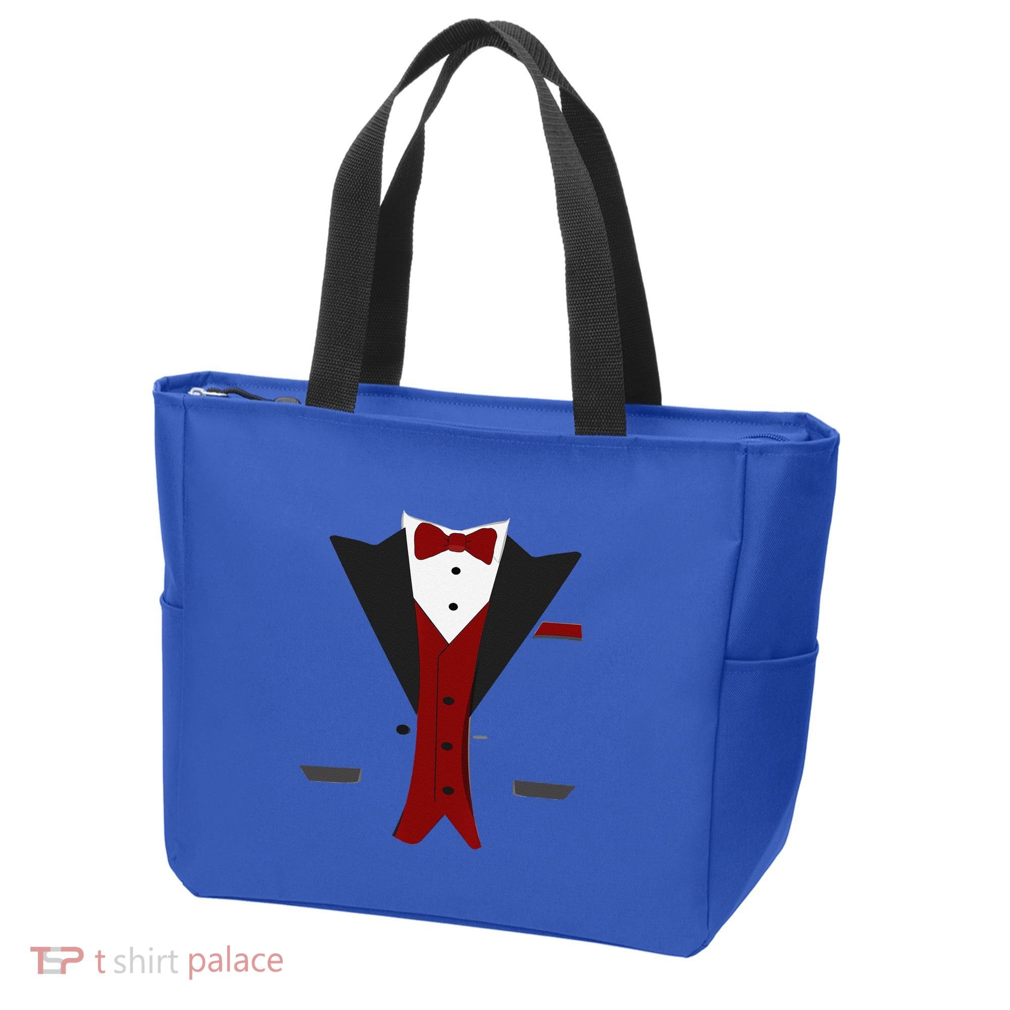 Tuxedo Halloween Wedding Groom Funny Red Costume Tote Bag