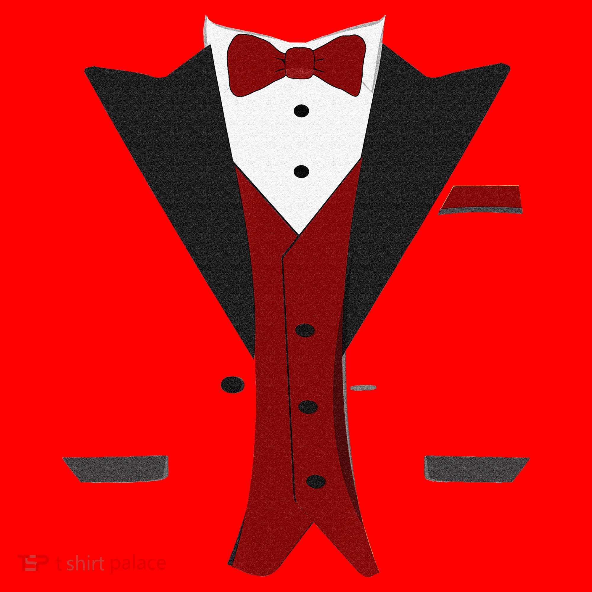 Tuxedo Halloween Wedding Groom Funny Red Costume Santa Hat