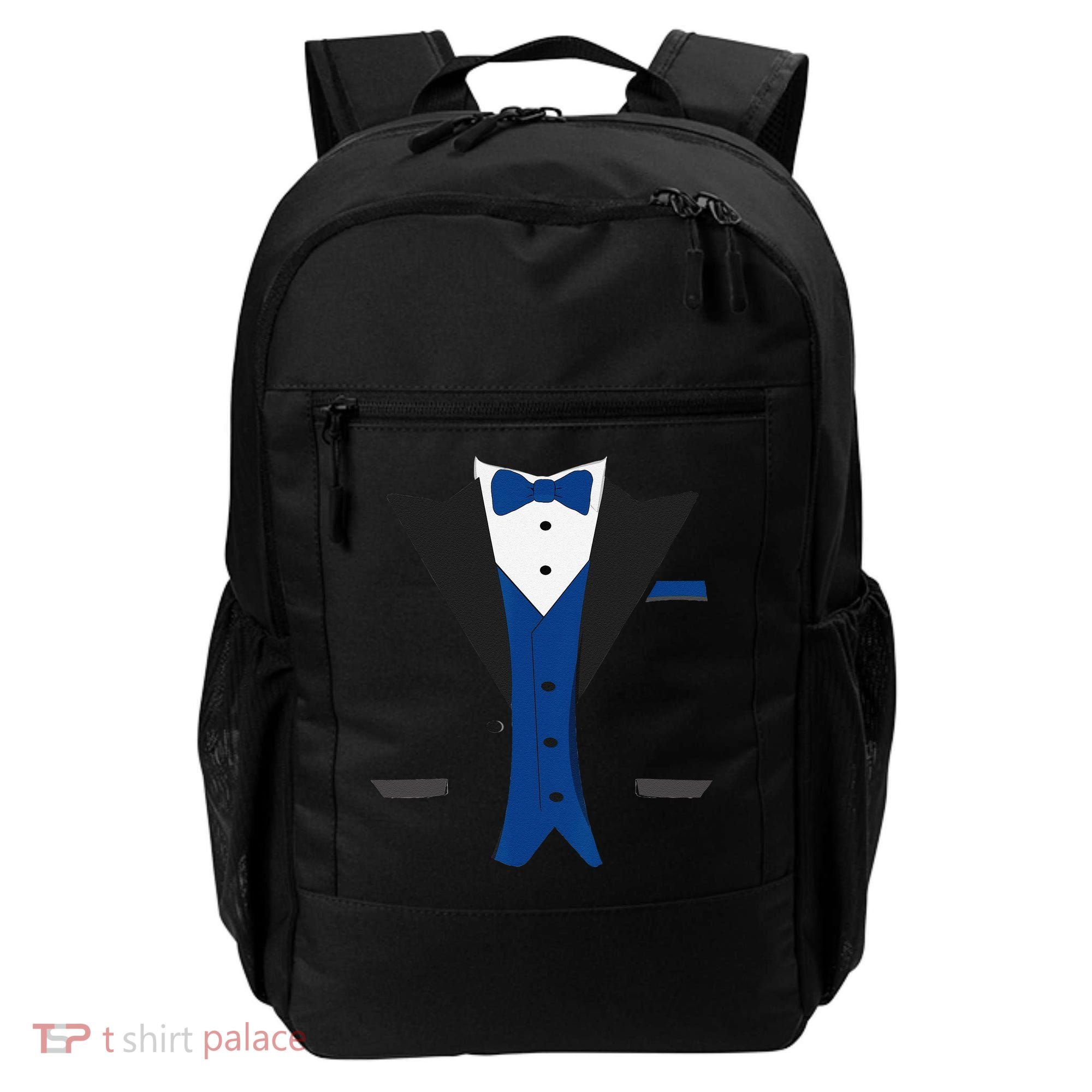 Tuxedo Halloween Wedding Groom Costume Blue Funny Backpack