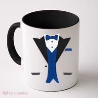 Tuxedo Halloween Wedding Groom Costume Blue Funny Coffee Mug thumb 0