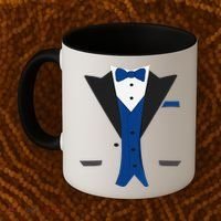 Tuxedo Halloween Wedding Groom Costume Blue Funny Coffee Mug thumb 2