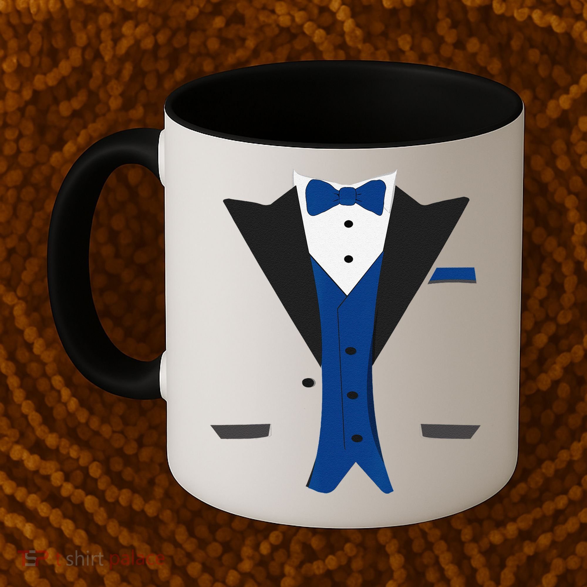 Tuxedo Halloween Wedding Groom Costume Blue Funny Coffee Mug