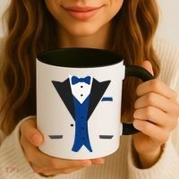 Tuxedo Halloween Wedding Groom Costume Blue Funny Coffee Mug thumb 3