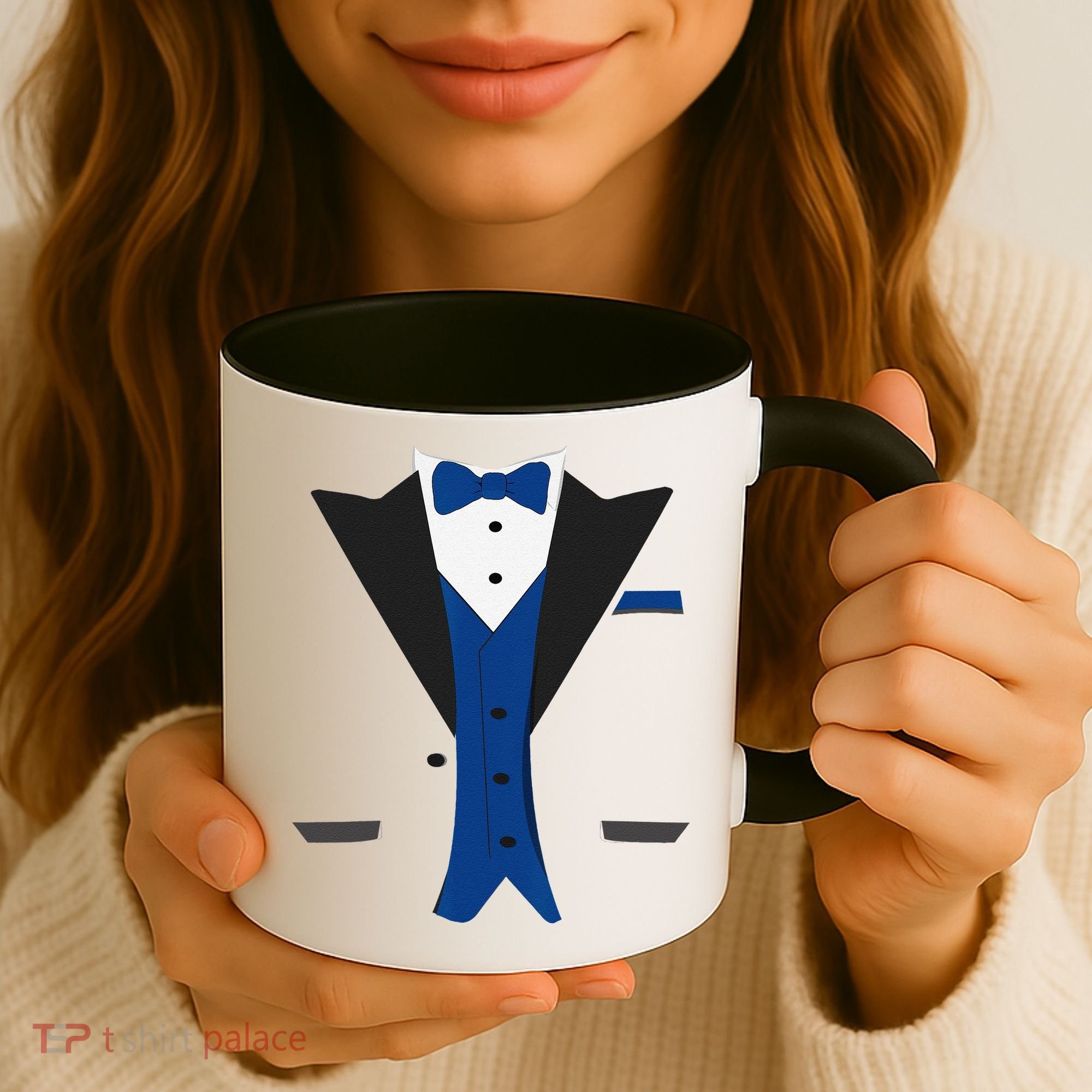 Tuxedo Halloween Wedding Groom Costume Blue Funny Coffee Mug