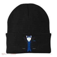 Tuxedo Halloween Wedding Groom Costume Blue Funny Beanie thumb 0