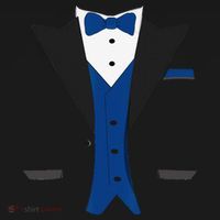 Tuxedo Halloween Wedding Groom Costume Blue Funny Women's Hoodie thumb 2