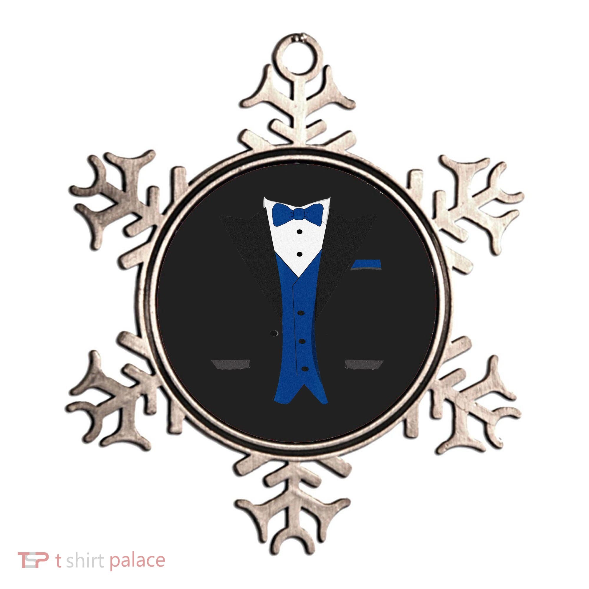 Tuxedo Halloween Wedding Groom Costume Blue Funny Ornament