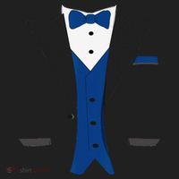 Tuxedo Halloween Wedding Groom Costume Blue Funny Hat thumb 2
