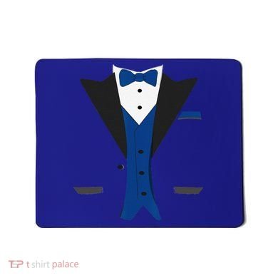 Tuxedo Halloween Wedding Groom Costume Blue Funny Mousepad