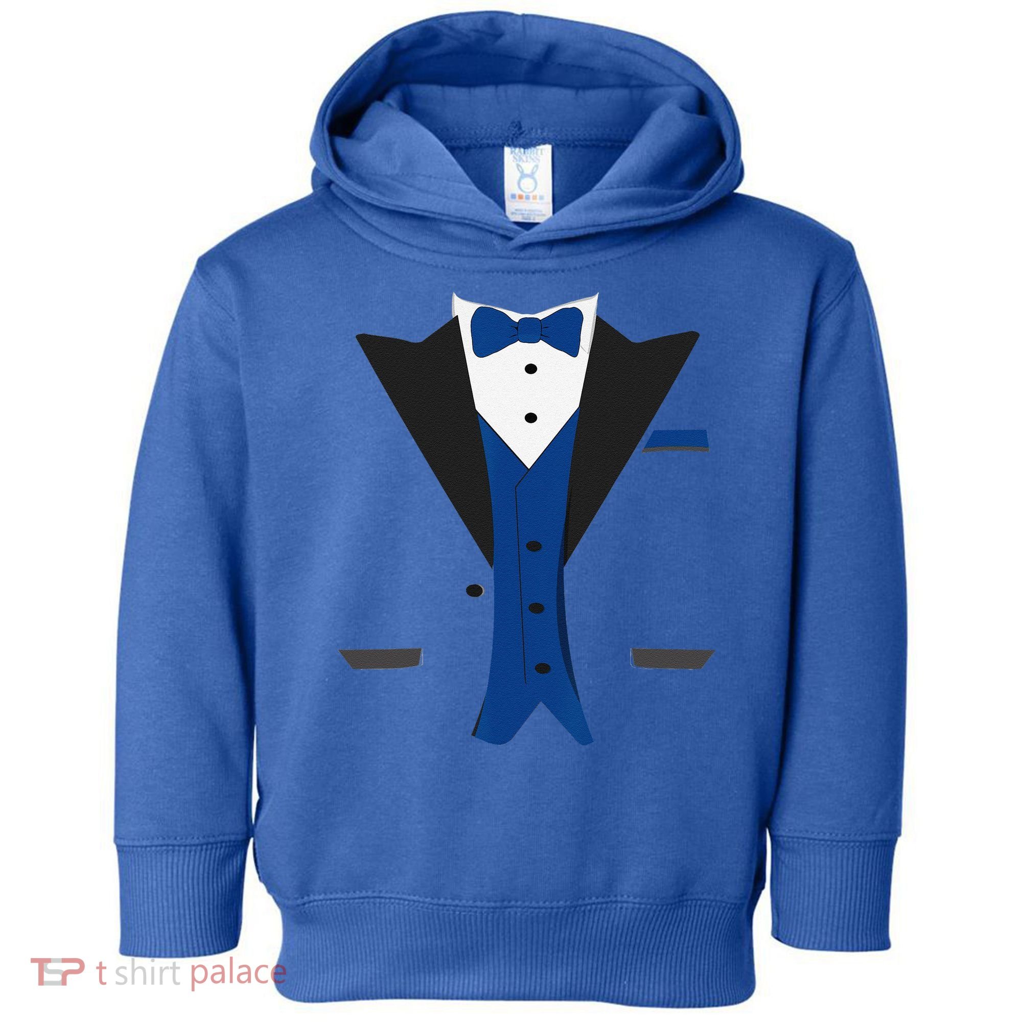 Tuxedo Halloween Wedding Groom Costume Blue Funny Toddler Hoodie