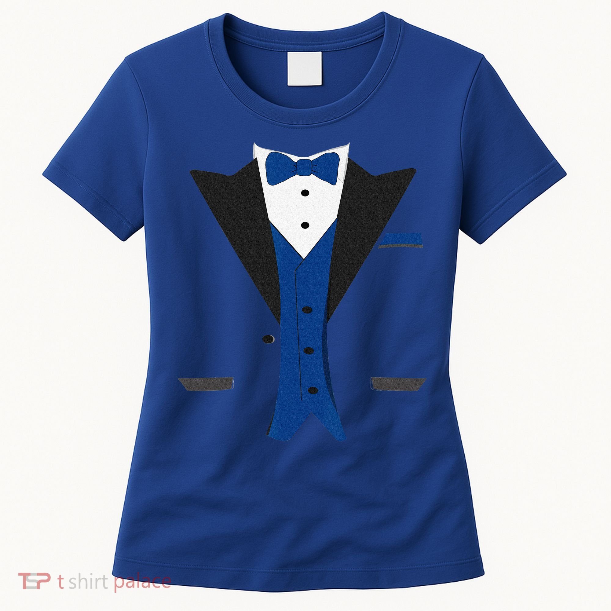 Tuxedo Halloween Wedding Groom Costume Blue Funny Women's T-Shirt