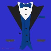 Tuxedo Halloween Wedding Groom Costume Blue Funny Women's T-Shirt thumb 6