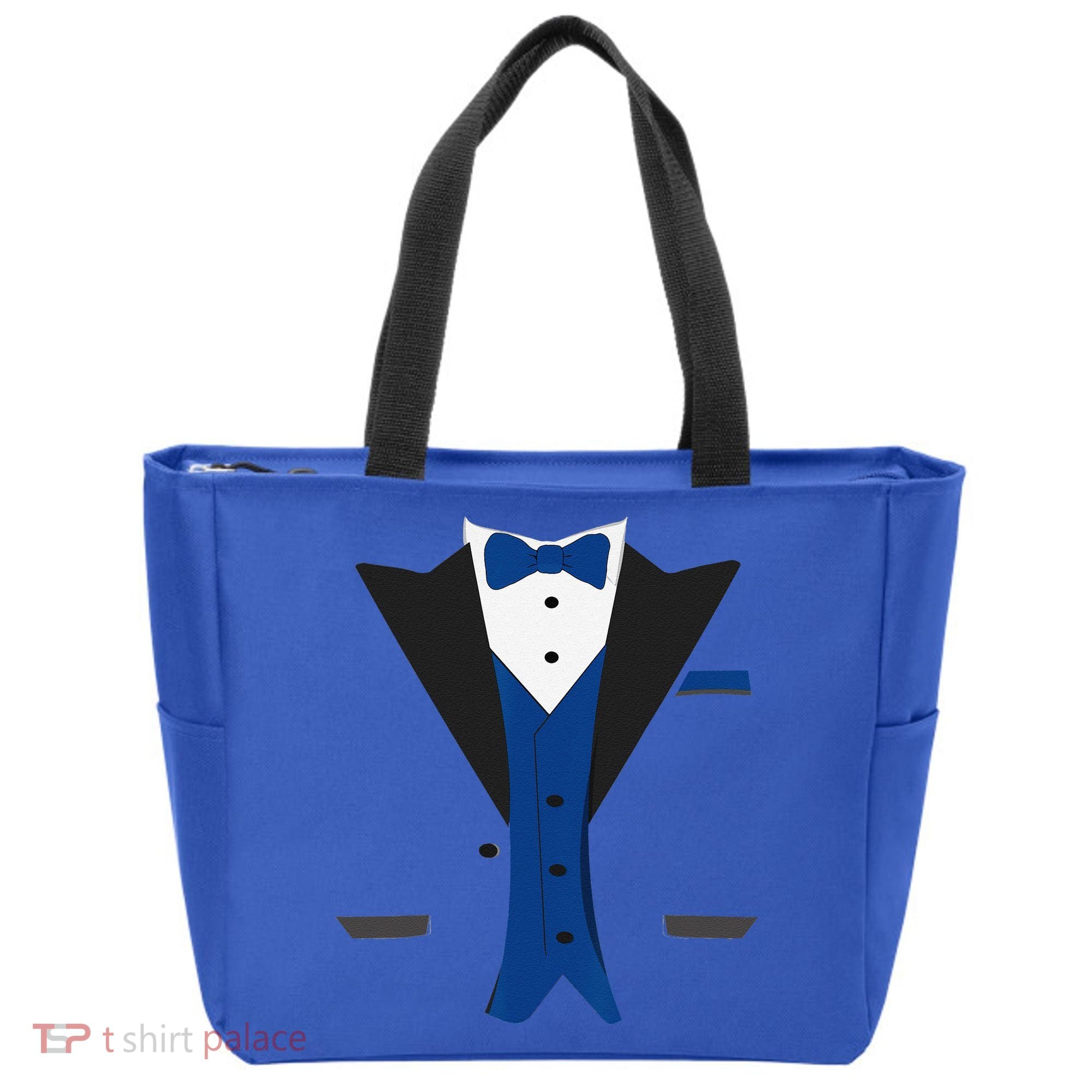 Tuxedo Halloween Wedding Groom Costume Blue Funny Tote Bag