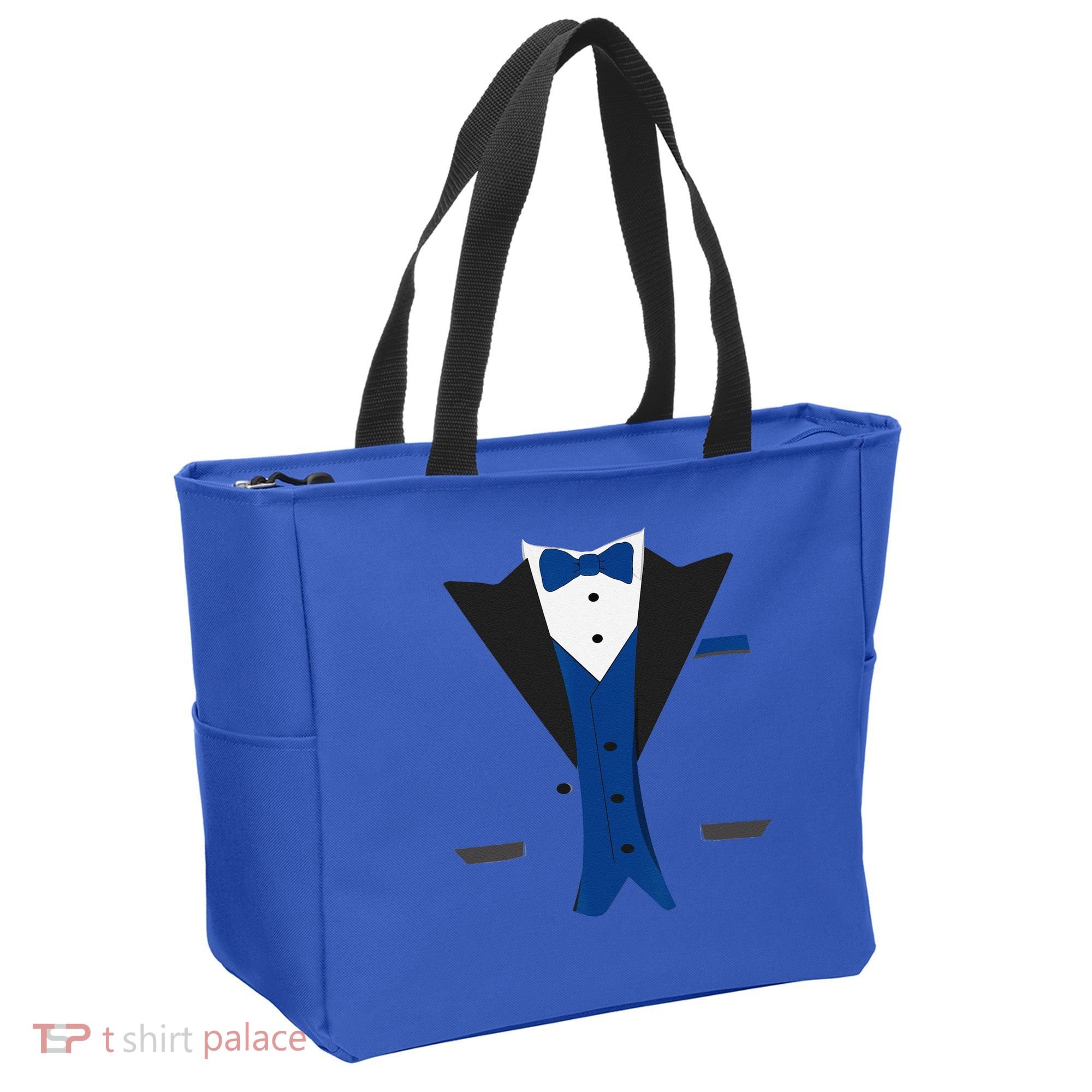 Tuxedo Halloween Wedding Groom Costume Blue Funny Tote Bag