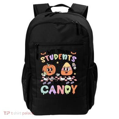 Teacher Halloween Will Trade Students For Candy Retro Backpack