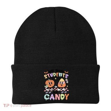 Teacher Halloween Will Trade Students For Candy Retro Beanie