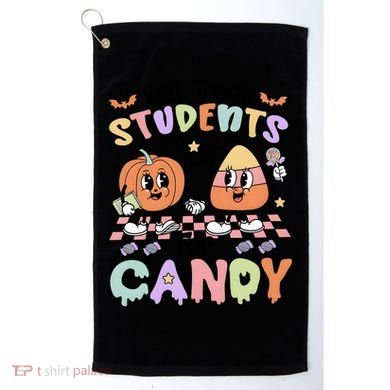 Teacher Halloween Will Trade Students For Candy Retro Golf Towel