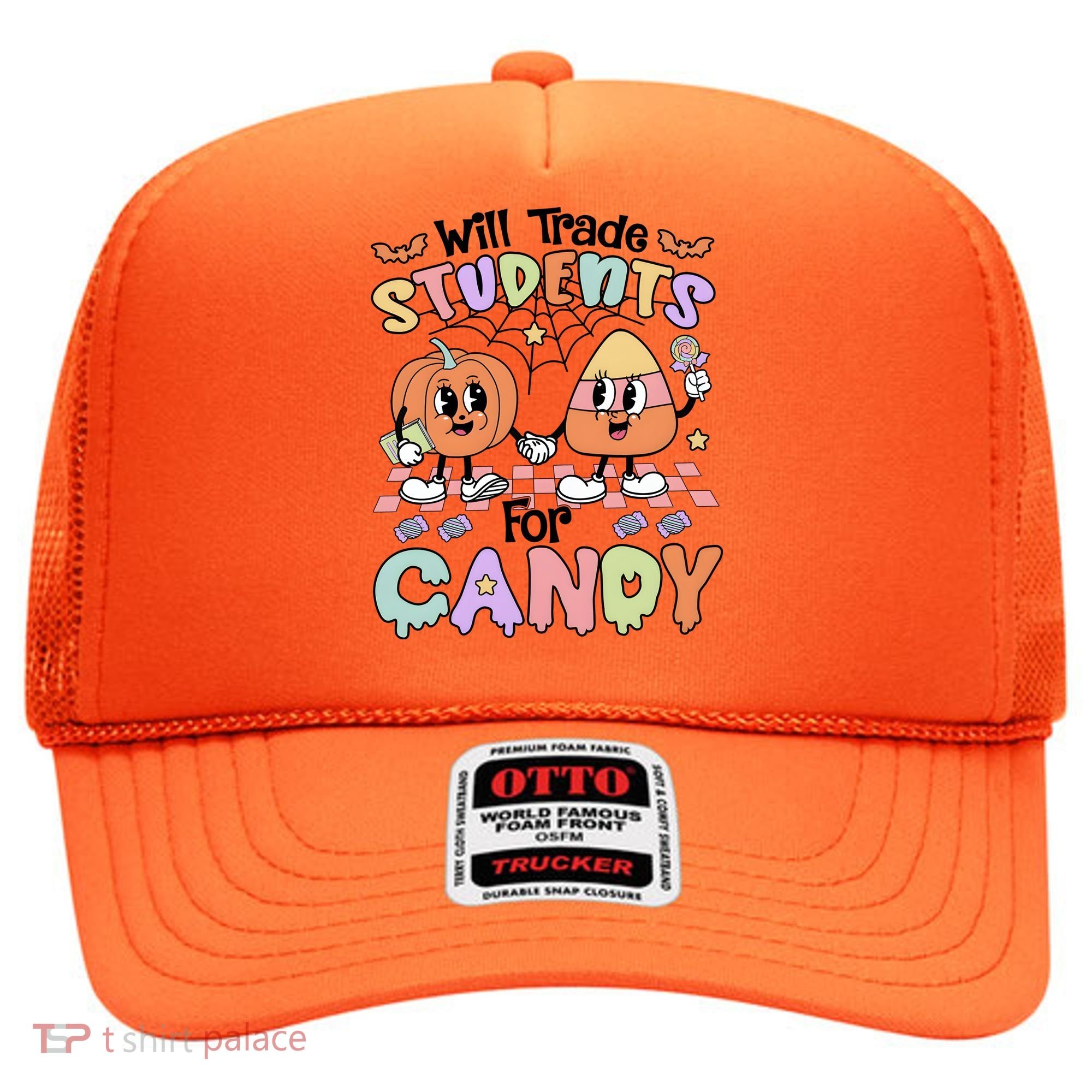 Teacher Halloween Will Trade Students For Candy Retro Hat