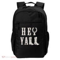 Trendy Hey Y'all Horseshoe And Boots Quote Backpack thumb 0