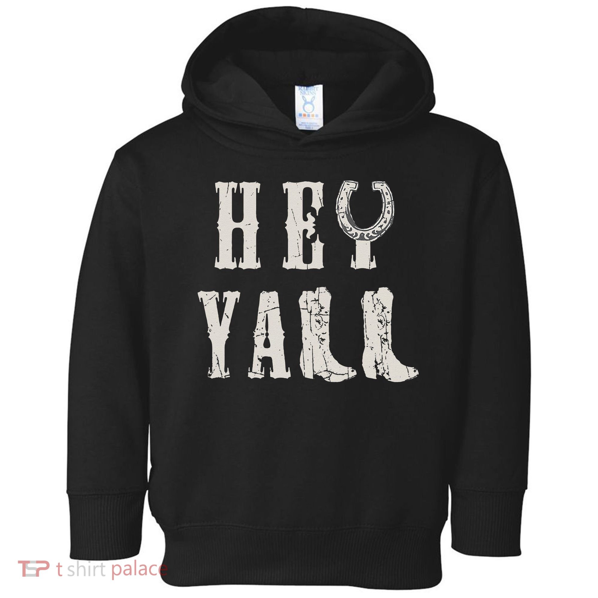 Trendy Hey Y'all Horseshoe And Boots Quote Toddler Hoodie