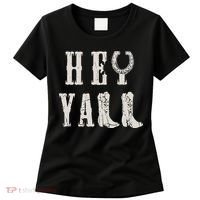 Trendy Hey Y'all Horseshoe And Boots Quote Women's T-Shirt thumb 0