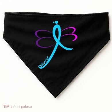 Thyroid Cancer Awareness USA-Made Doggie Bandana