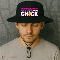 Thyroid Cancer Mess With The Wrong Chick Bucket Hat thumb 2
