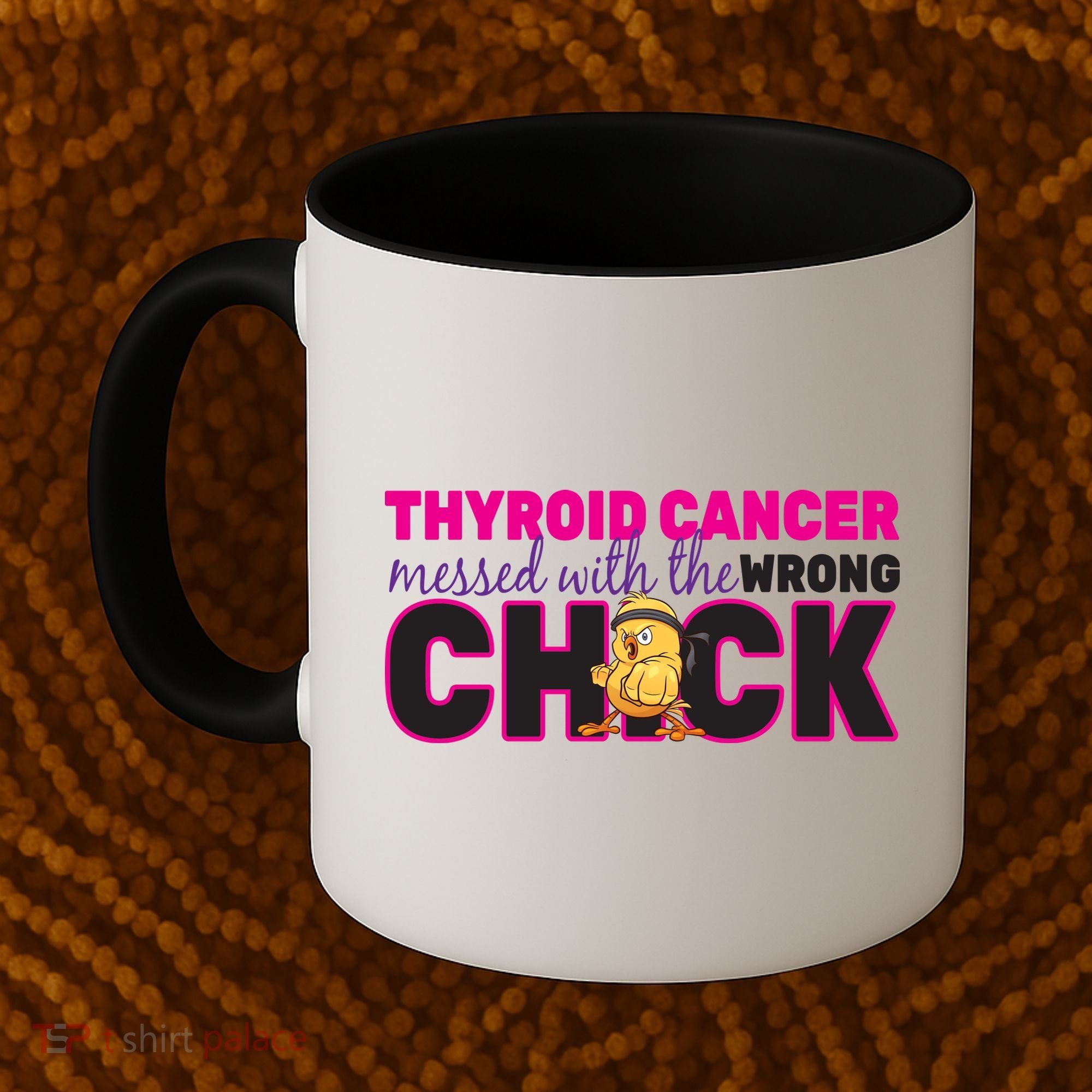 Thyroid Cancer Mess With The Wrong Chick Coffee Mug
