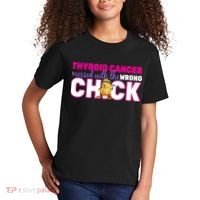 Thyroid Cancer Mess With The Wrong Chick Kids T-Shirt thumb 2