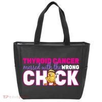 Thyroid Cancer Mess With The Wrong Chick Tote Bag thumb 0