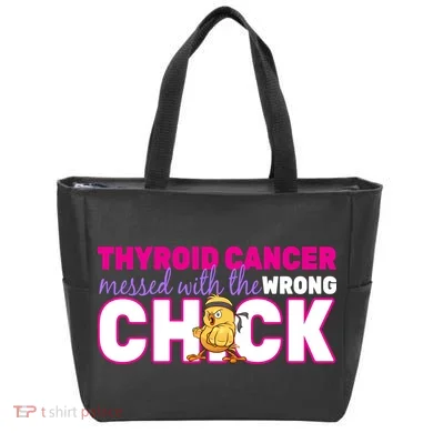 Thyroid Cancer Mess With The Wrong Chick Tote Bag